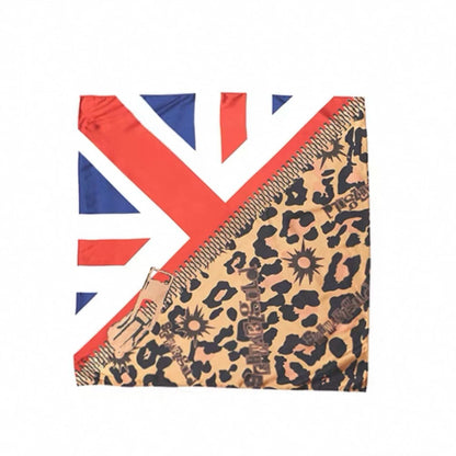 Leopard and Flag Print Bandana product shot laid flat
