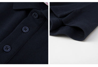Embroidered Chest Logo Cotton Pique Polo Shirt