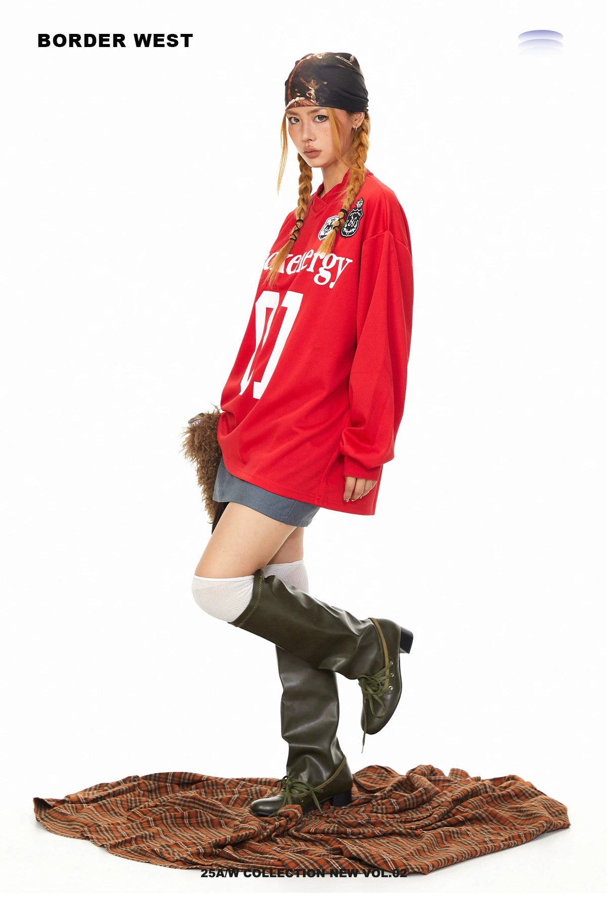 Number 07 V Neck Long Sleeve T-Shirt