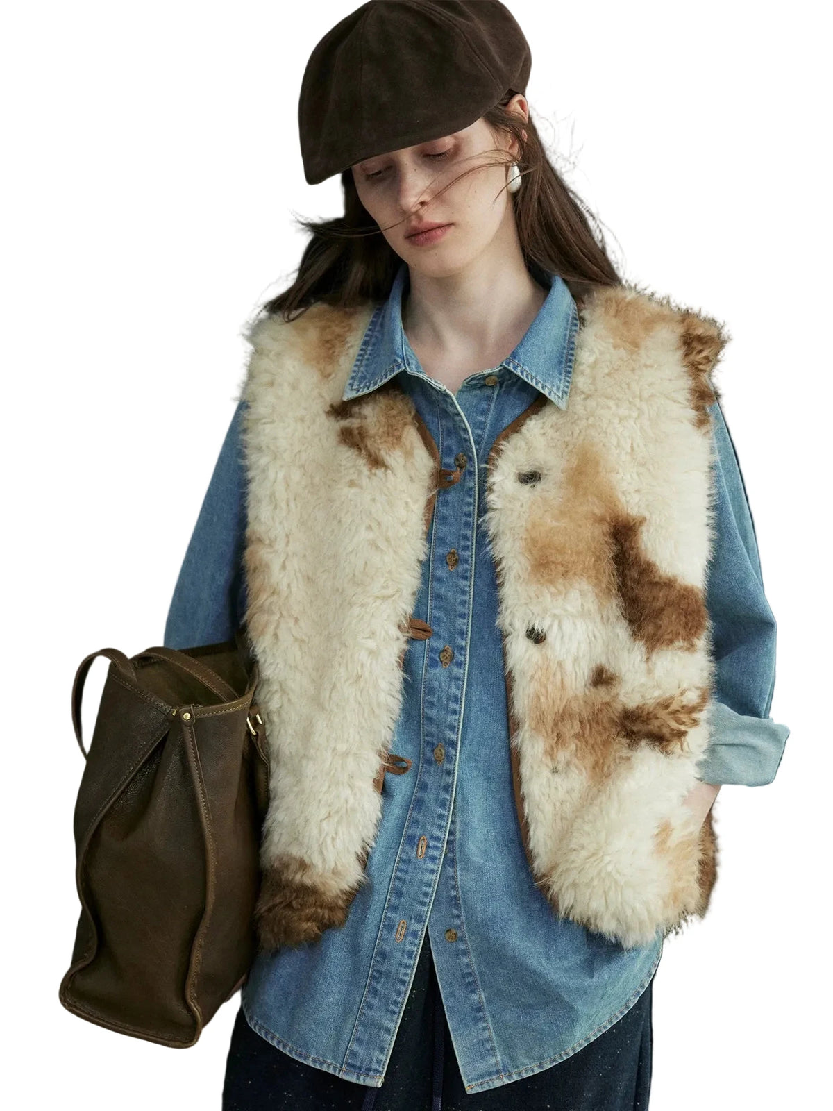MOOFEEL Bouclé Fleece Vest