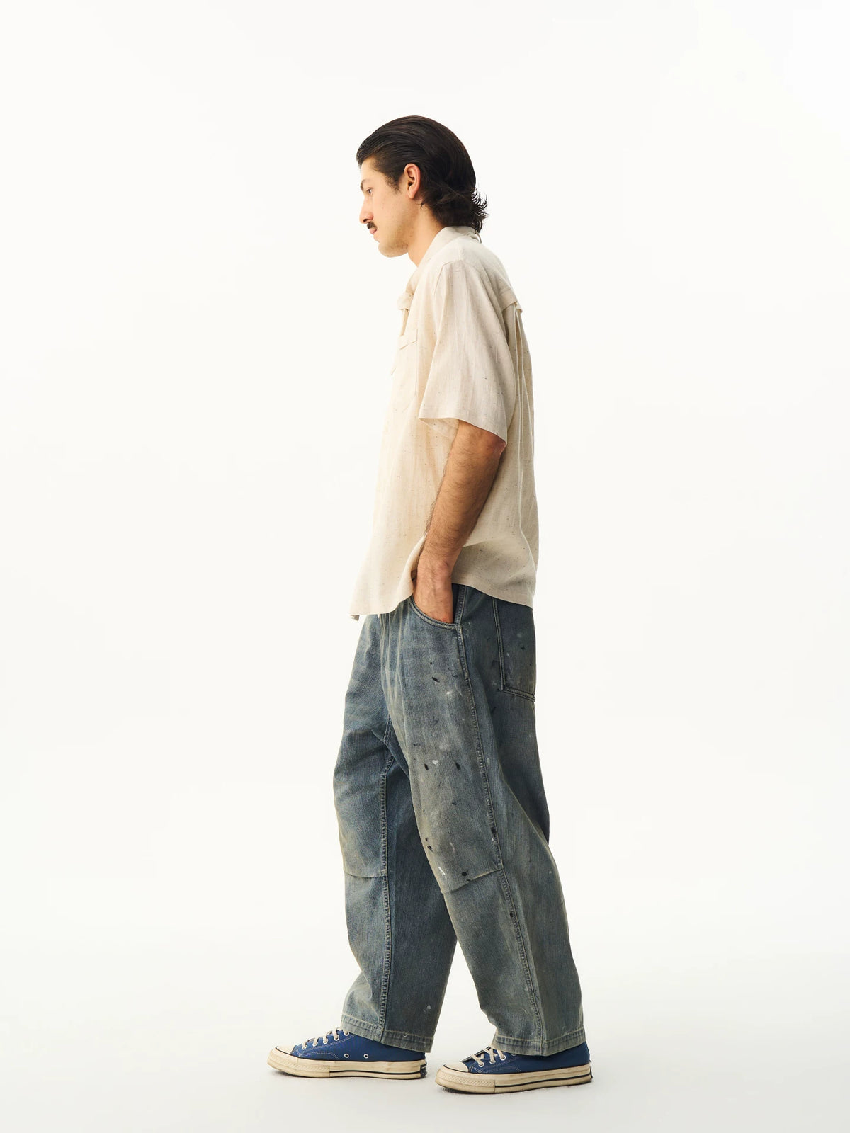 Washed Splatter Denim Jeans product view
