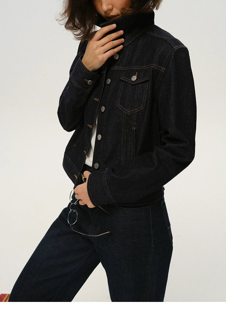 Cropped Vintage Denim Jacket - 360 view 15