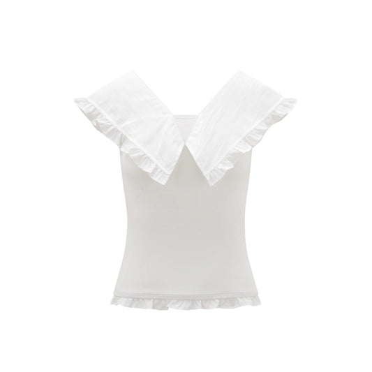 Layered Ruffle V-Neck Top