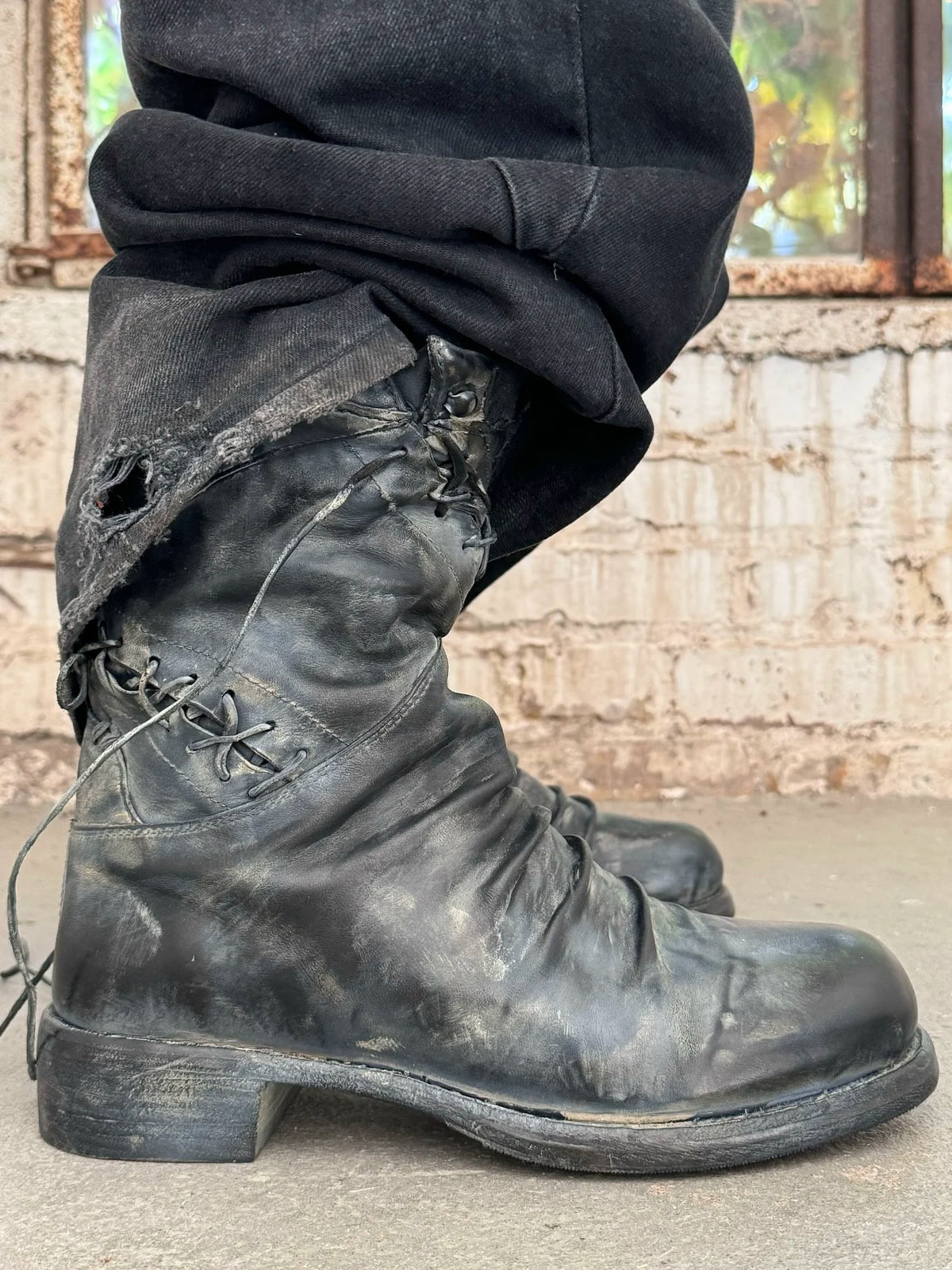 VOWPROGRESS Horsehide Combat Boxing Boots