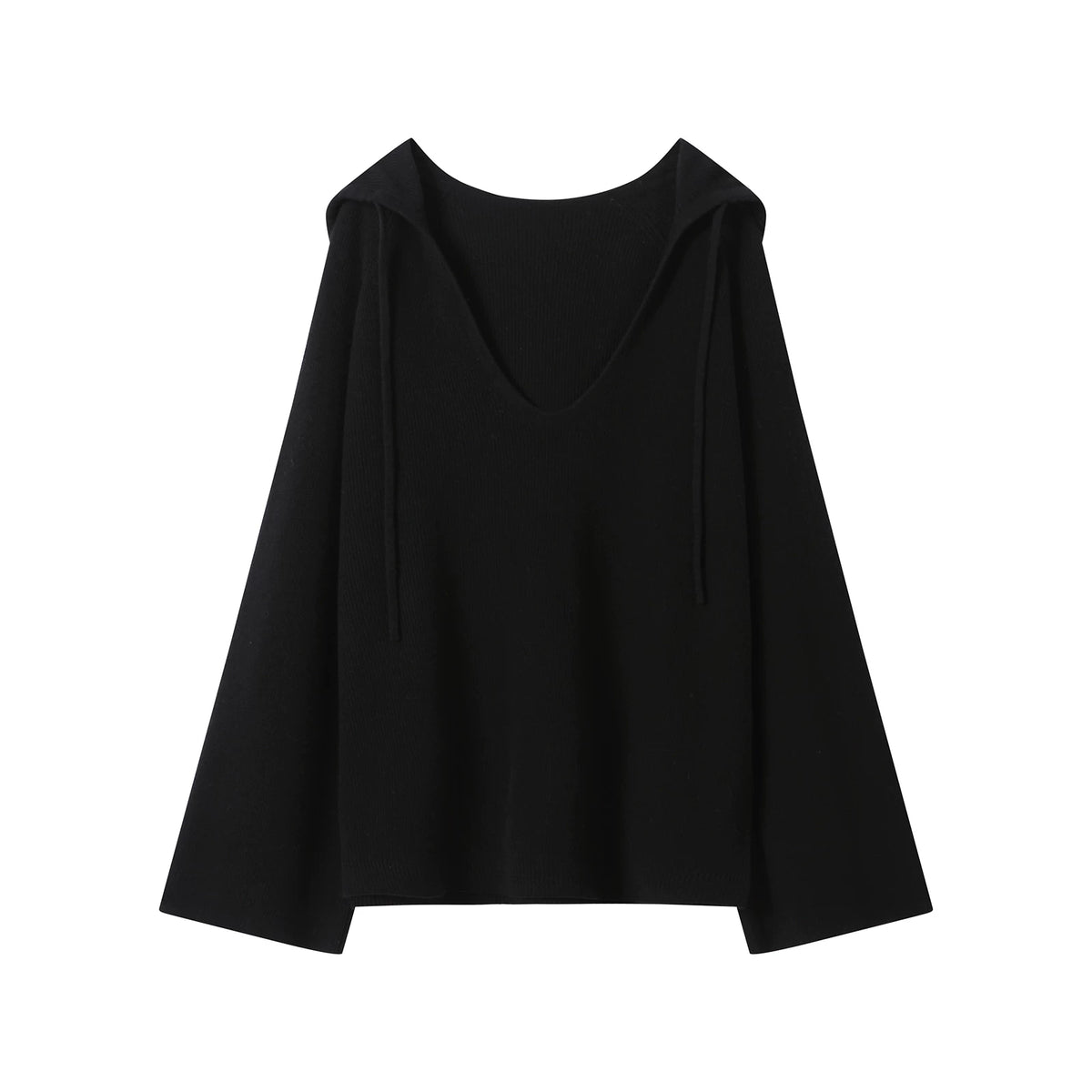Relaxed Wool Hooded Sweater
