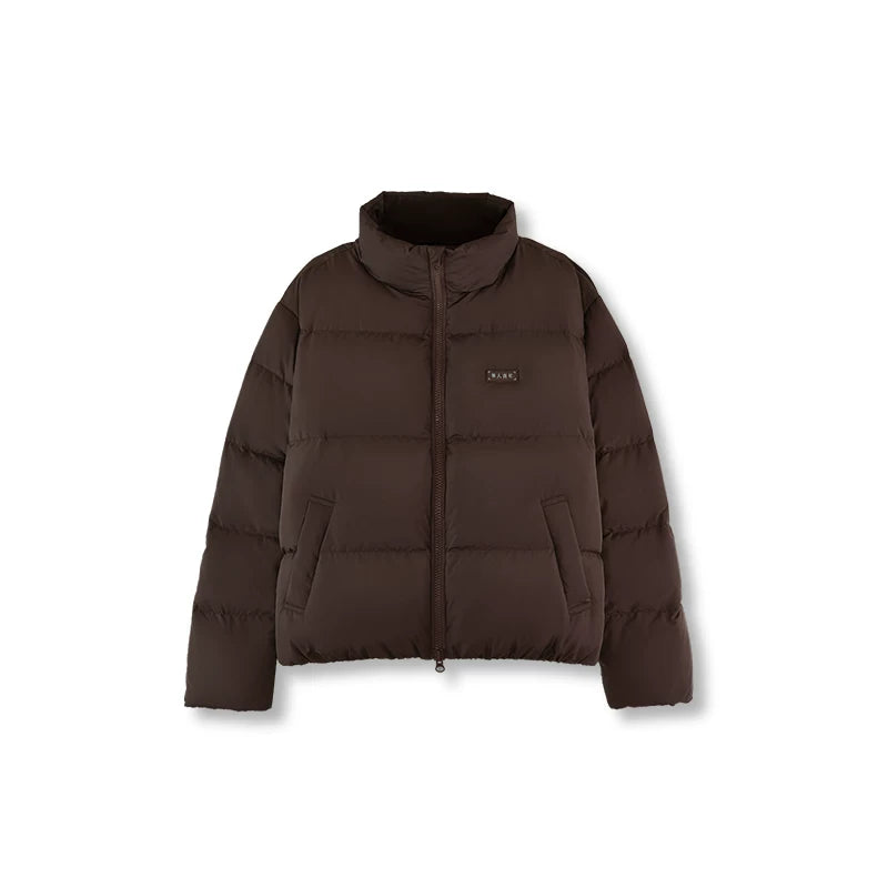 Kurz geschnittene Stehkragen-Pufferjacke