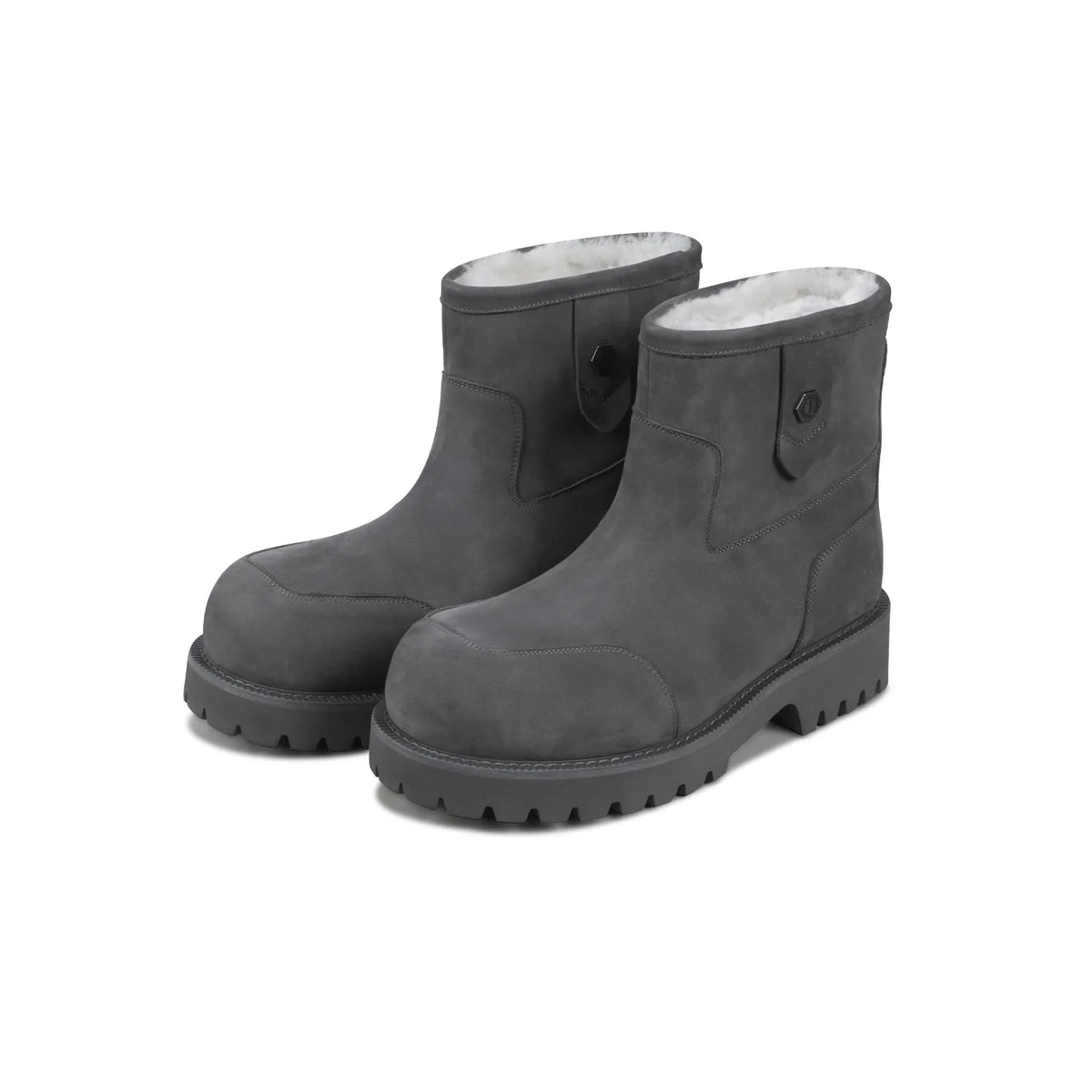 Fleece-Lined Suede Mid-Calf Winter Boots