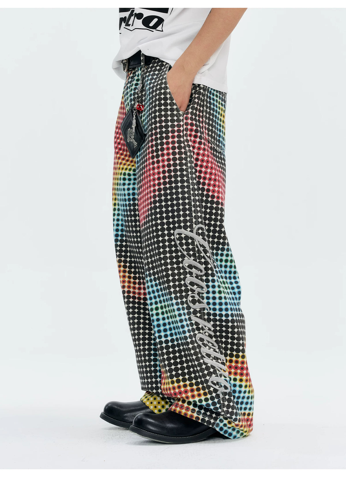 Gradient Camo Wide-Leg Pants