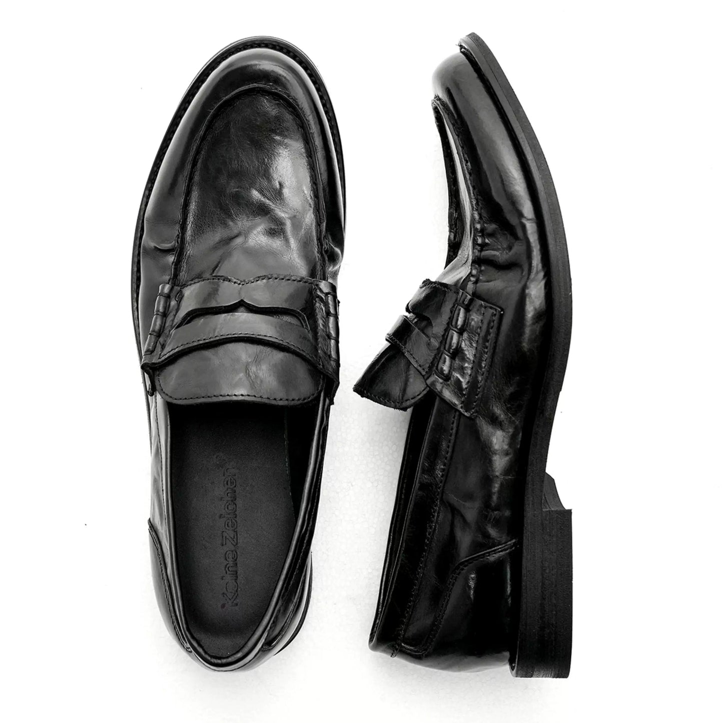 Italian Calf Leather Ruched Loafers
