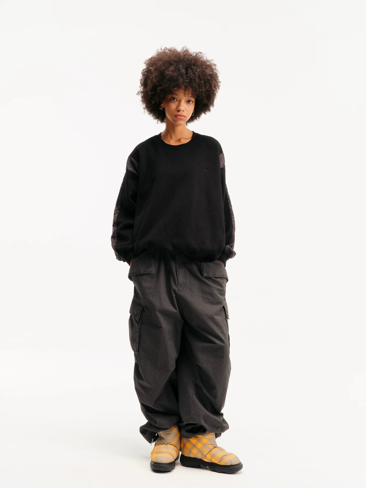 Washed Utility Cargo Pants model view