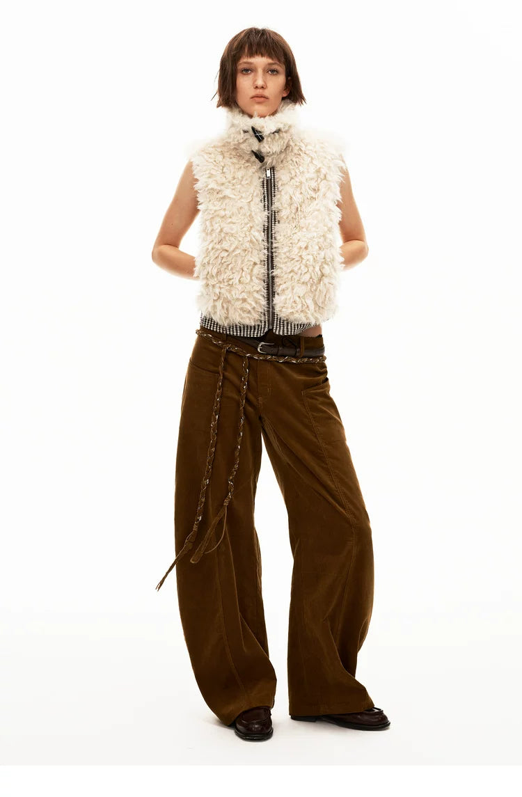 Reversible Check Fleece Vest - 360 view 6