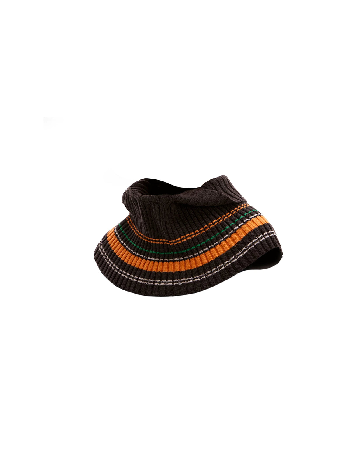 Striped Wool Blend Shoulder Cape