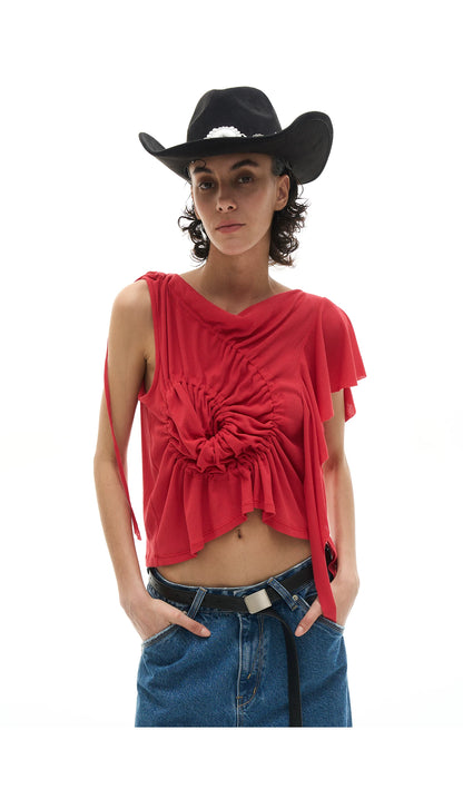 Striped Seashell Off-Shoulder Top product photo