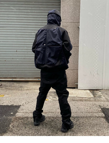 Color Block Hooded Utility Jacket product photo