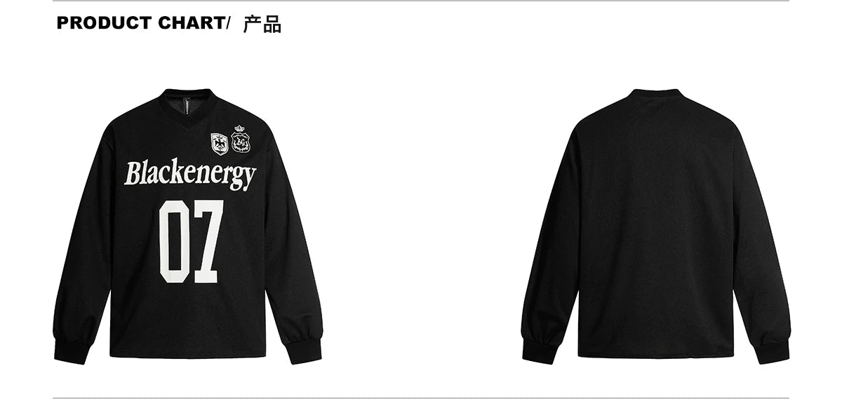 Number 07 V Neck Long Sleeve T-Shirt