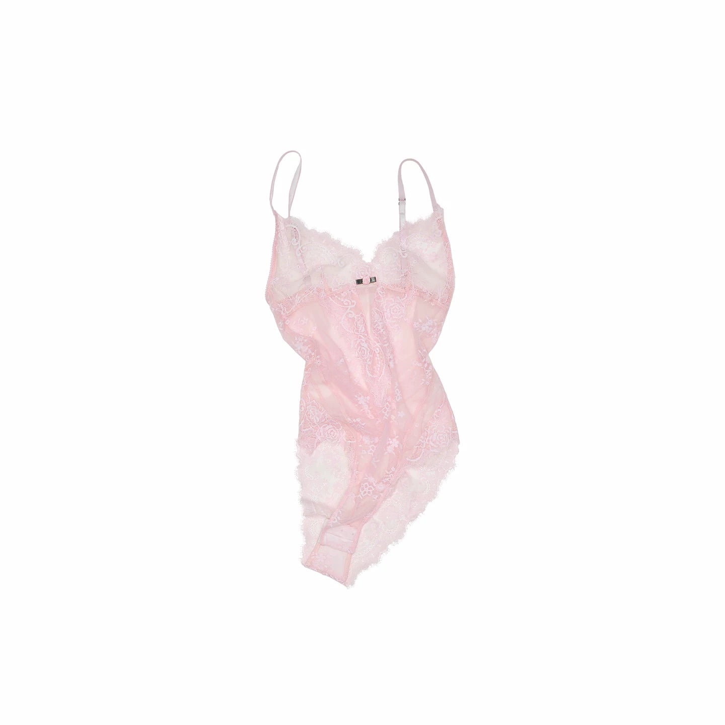Lace Mesh Patchwork Camisole Bodysuit