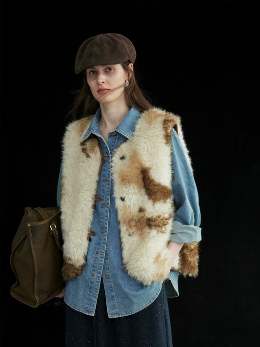 MOOFEEL Bouclé Fleece Vest