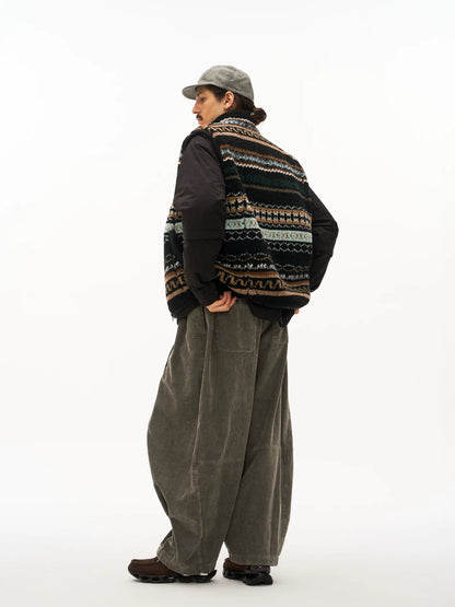 Reversible Fair Isle Fleece Vest