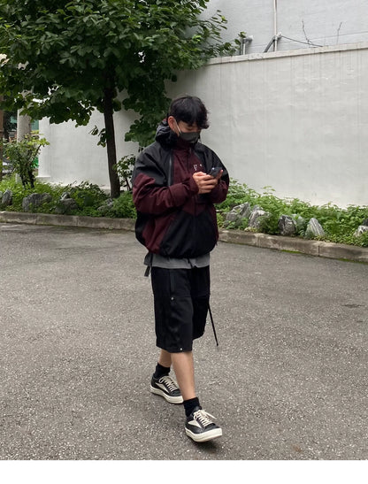 Color Block Hooded Utility Jacket product photo