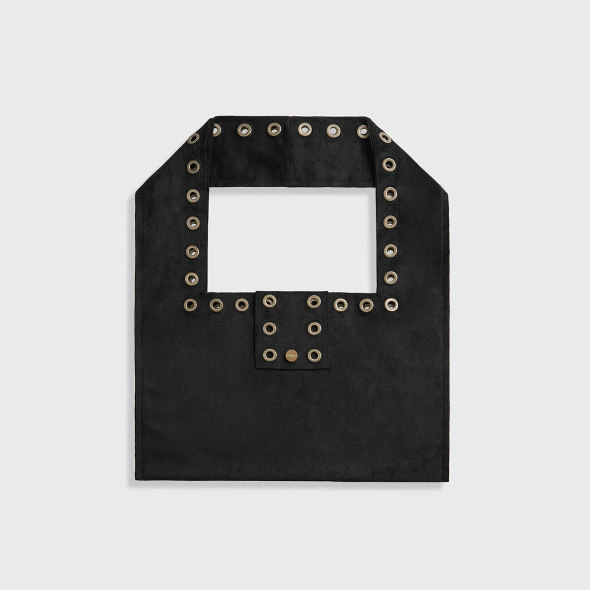 Grommet Suede-Look Shoulder Tote Bag product photo