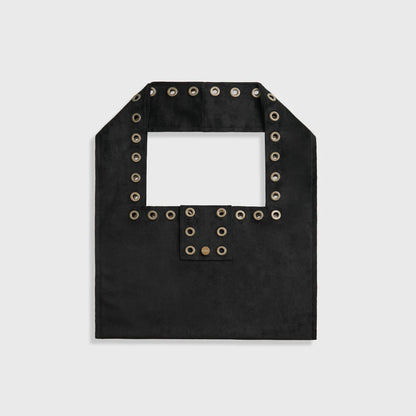 Grommet Suede-Look Shoulder Tote Bag product photo