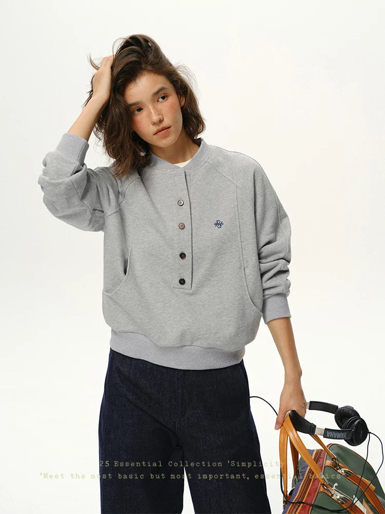 Embroidered Cotton Crew Neck Sweatshirt - 360 view 2