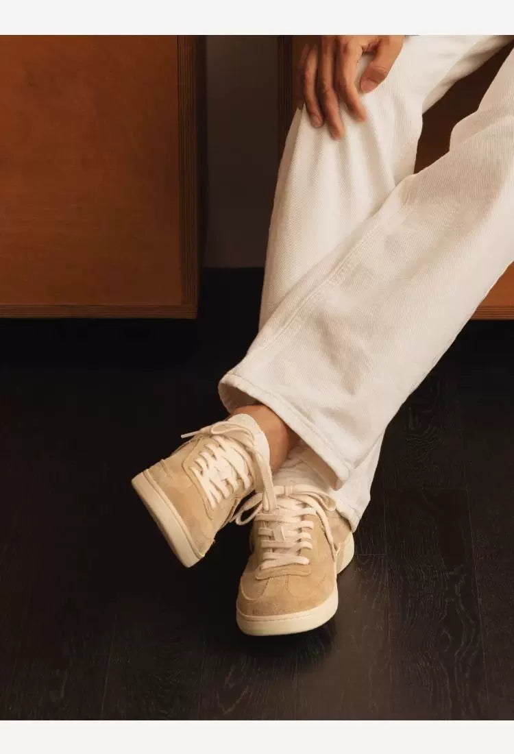 Unisex Faux Suede Low Top Sneakers — yellow low top sneaker