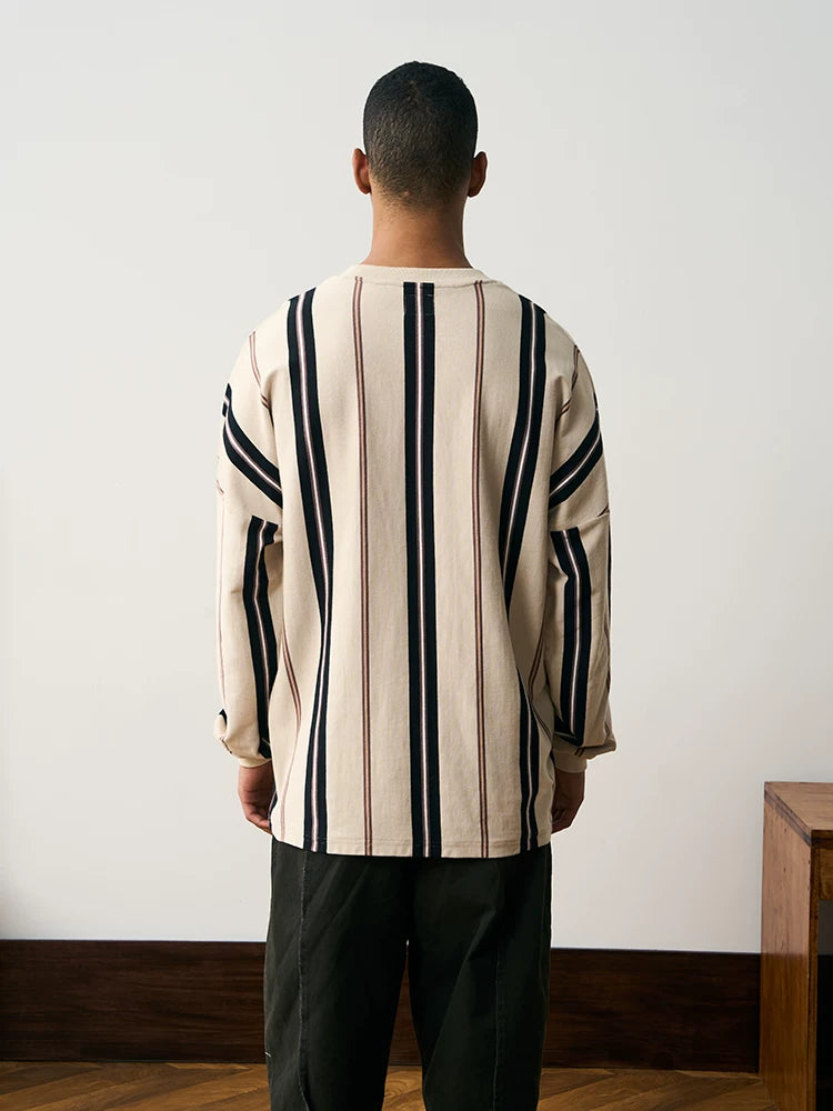 Striped Relaxed Long Sleeve Shirt product view