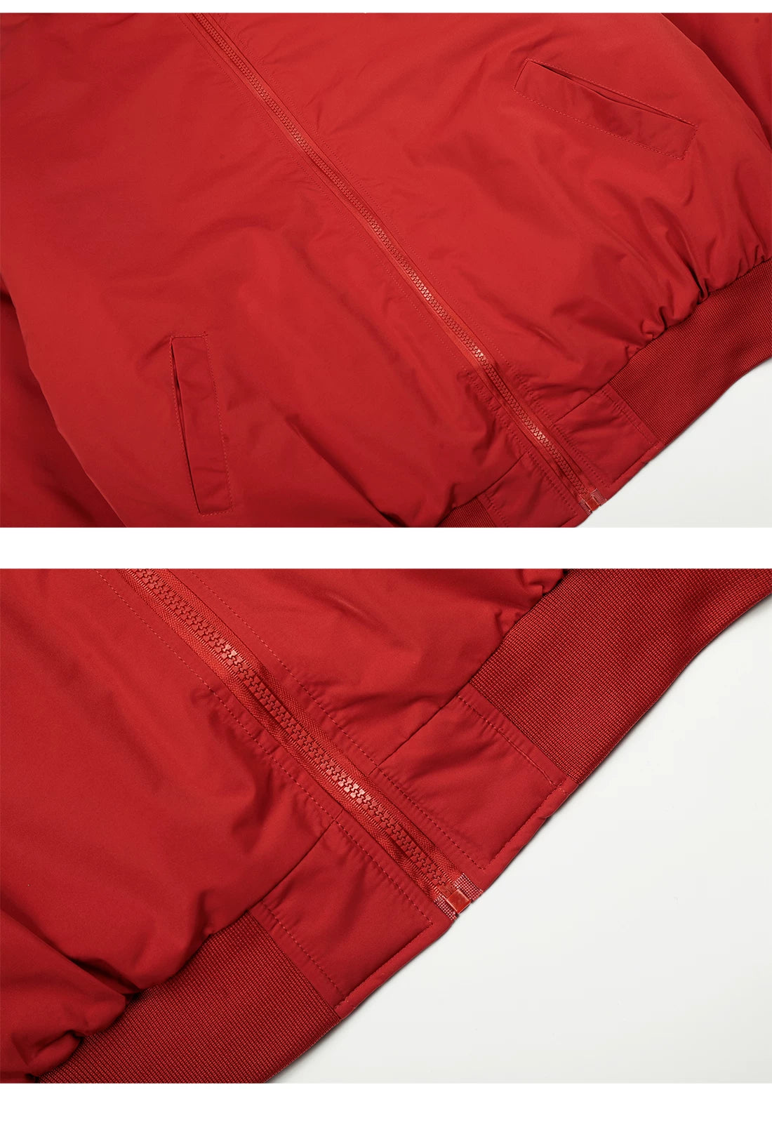 Men’s Red Embroidered Flight Jacket