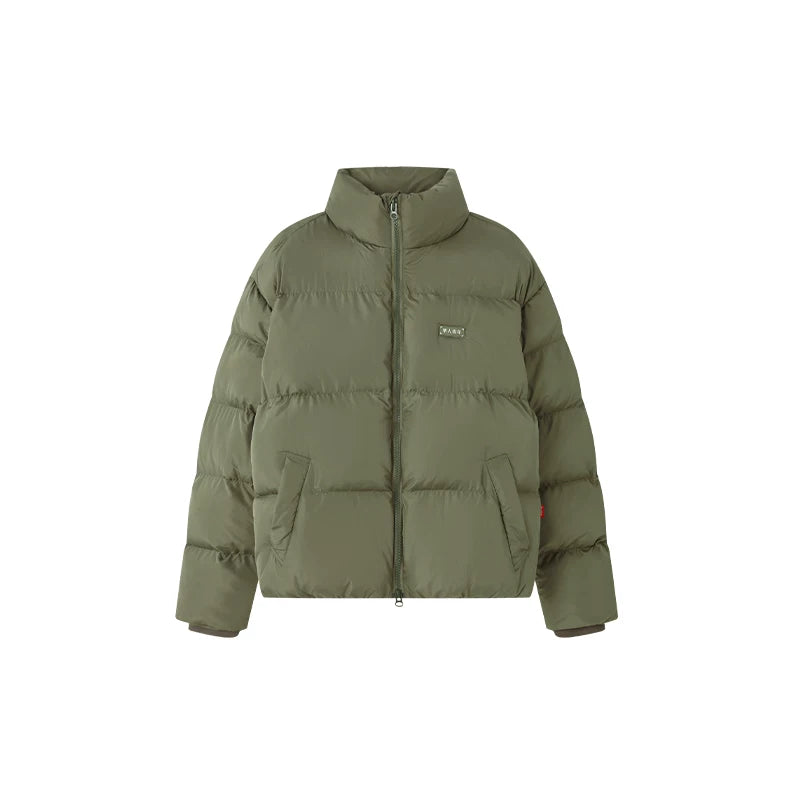 Kurz geschnittene Stehkragen-Pufferjacke