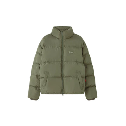 Kurz geschnittene Stehkragen-Pufferjacke