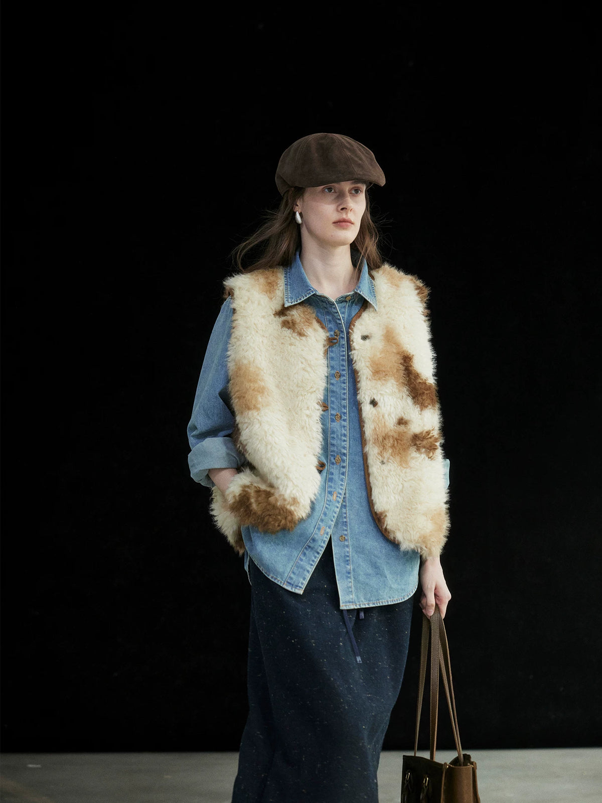 MOOFEEL Bouclé Fleece Vest