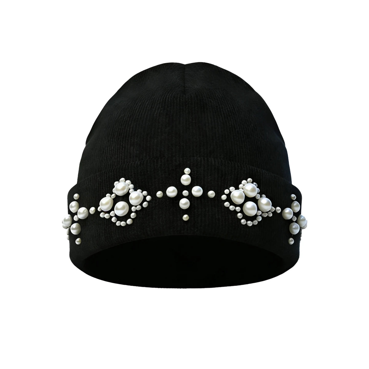 Pearl Embellished Knit Beanie
