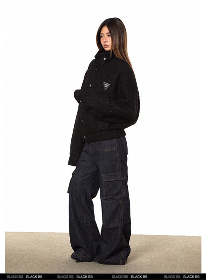 Cropped Stand Collar Padded Jacket
