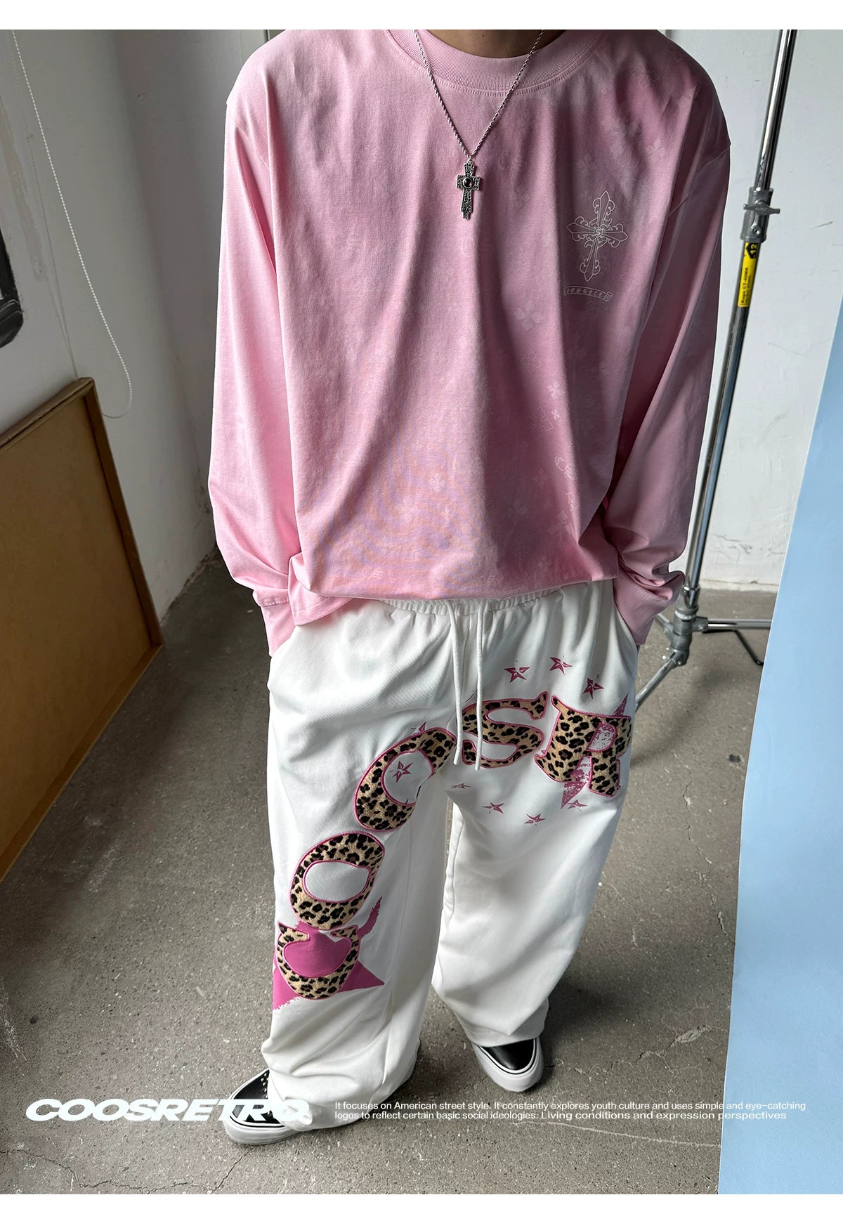 Graphic Star Embroidered Sweatpants