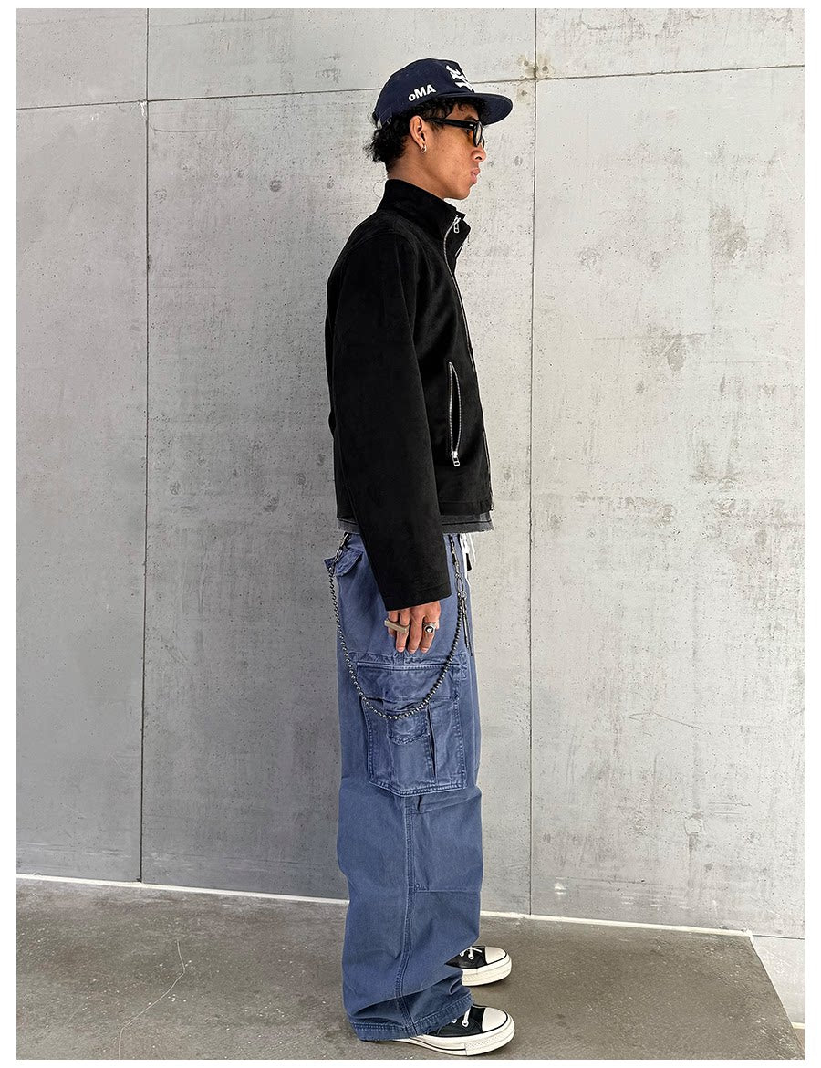 VLABMADE Heavy-Washed Baggy Work Pants - 360 view 5