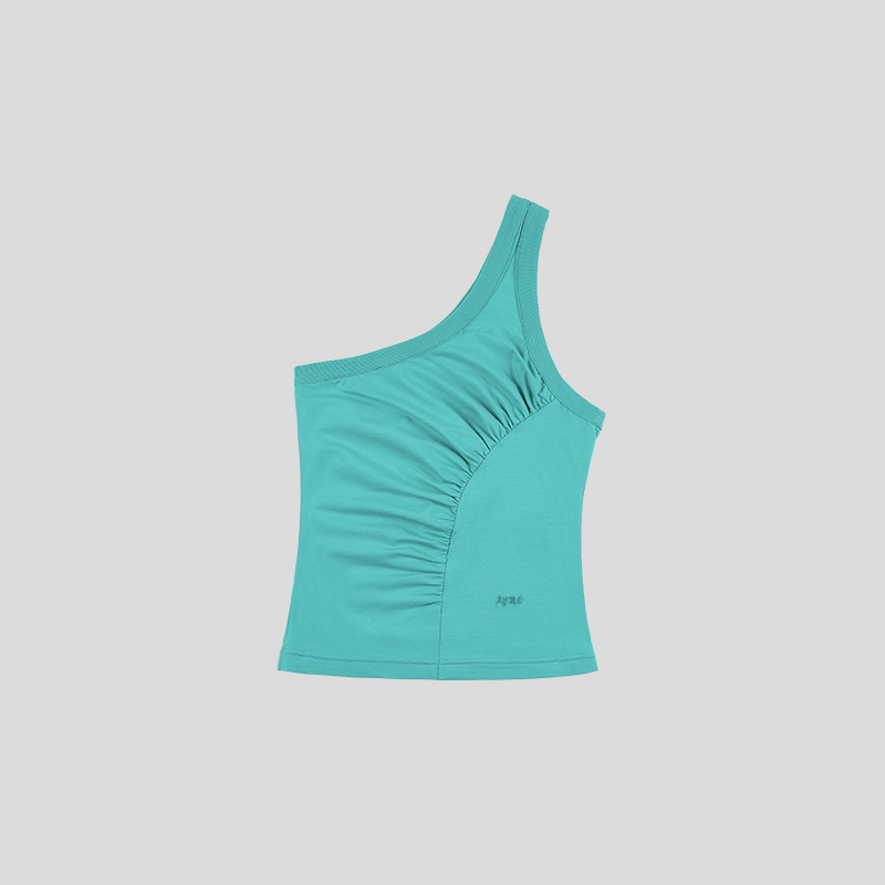 Ruched One-Shoulder Camisole Top