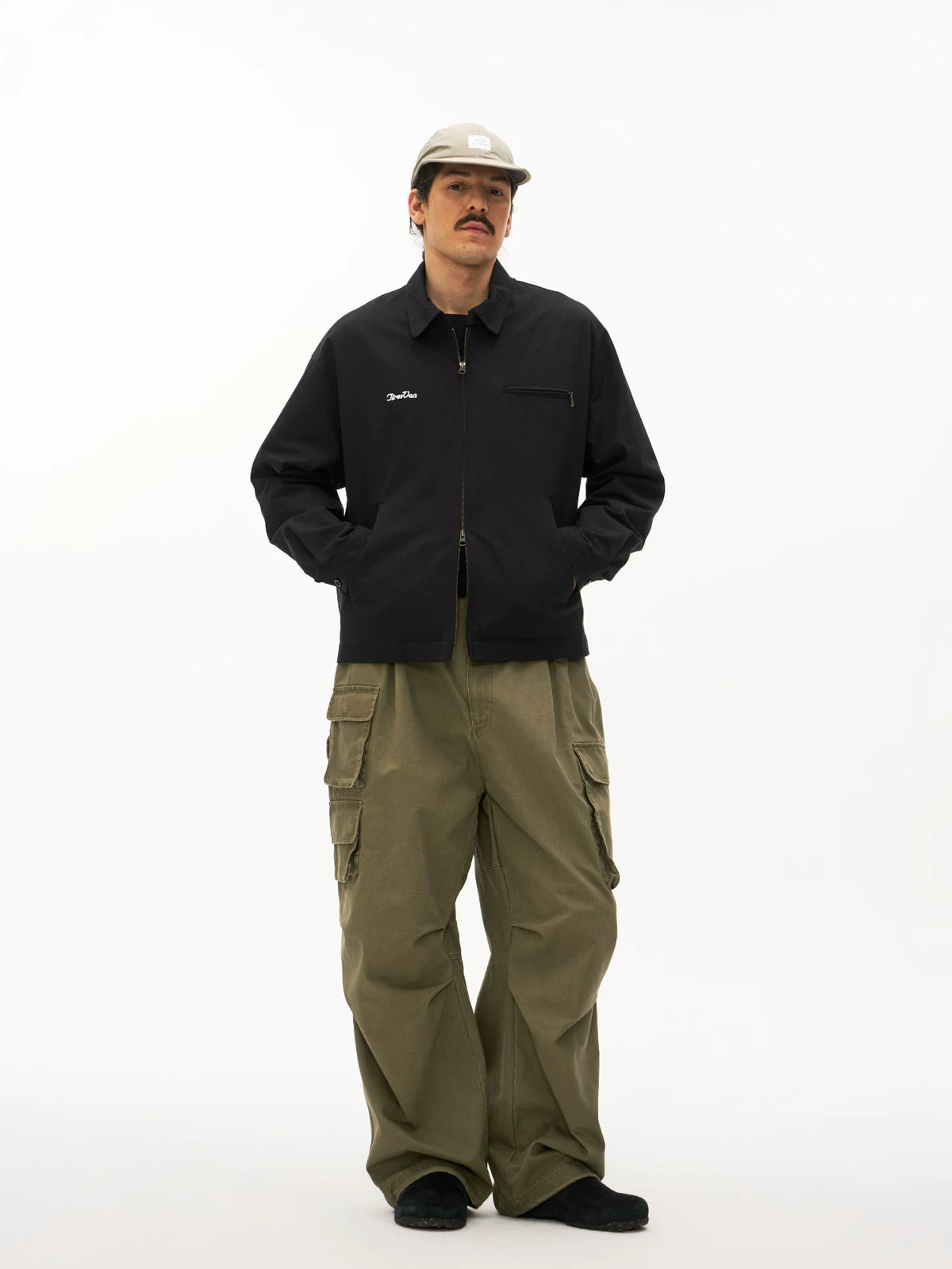 Washed Multi-Pocket Cargo Pants product view