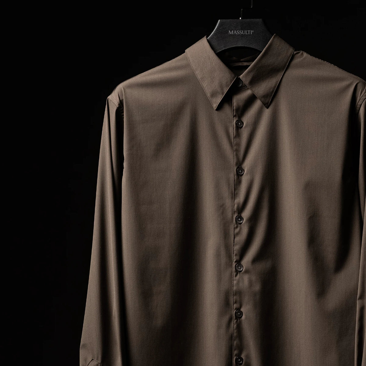 Machine-Washable Merino Wool Blend Minimalist Shirt