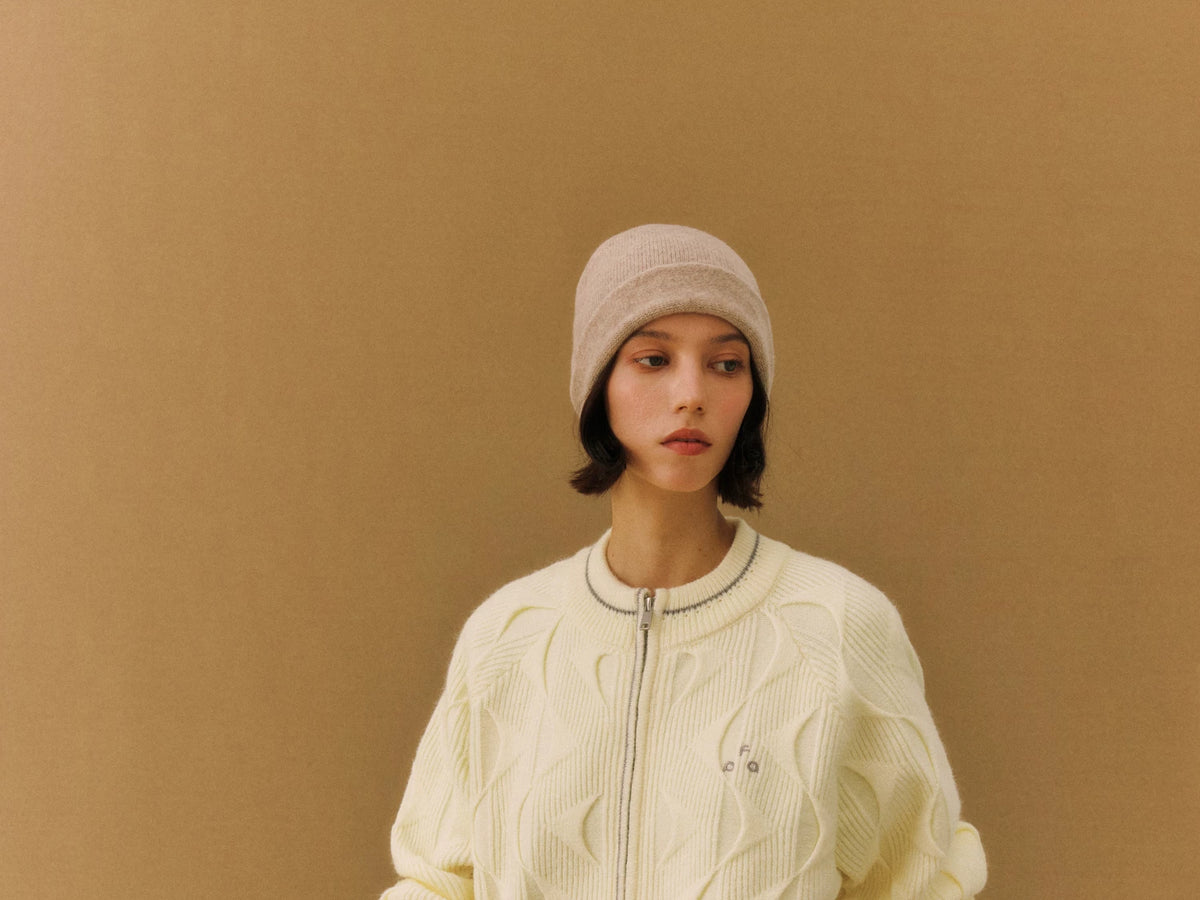 FPA Wave Cable Round-Neck Zip Sweater