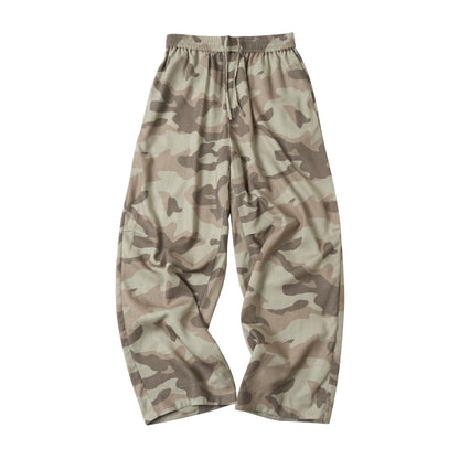 Camouflage Print Straight Leg Pants
