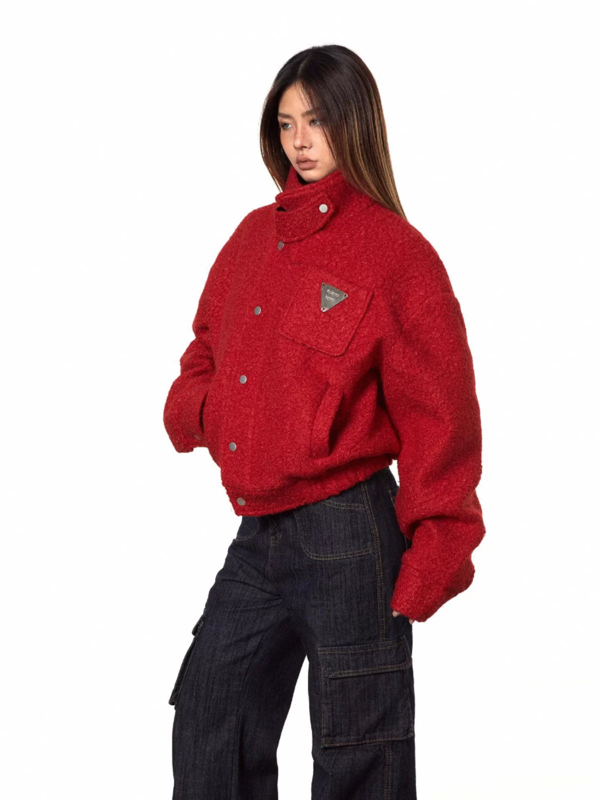 Cropped Stand Collar Padded Jacket