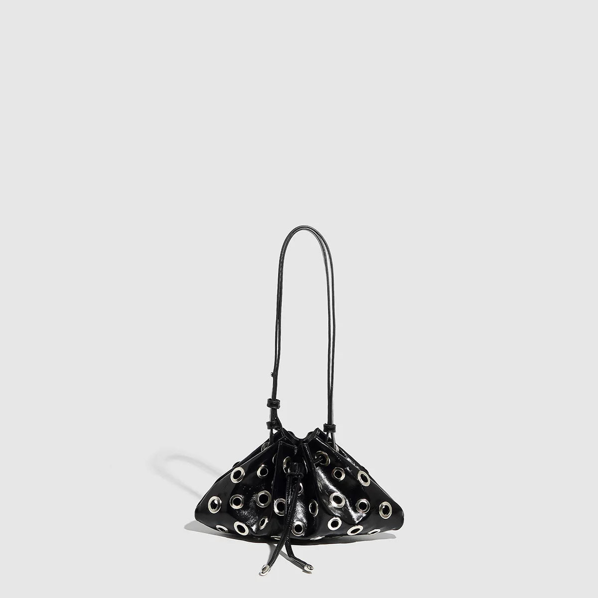 Eyelet Studded Drawstring Shoulder Bag product photo