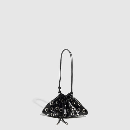 Eyelet Studded Drawstring Shoulder Bag product photo