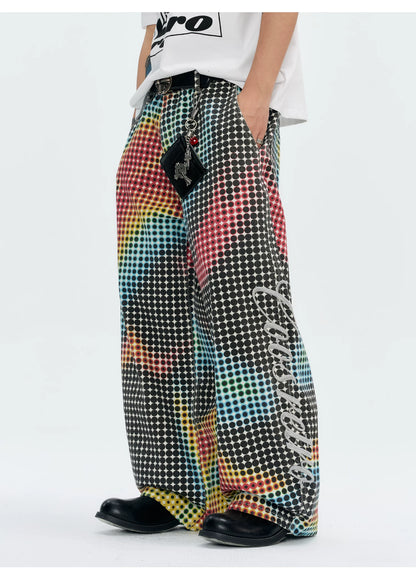 Gradient Camo Wide-Leg Pants