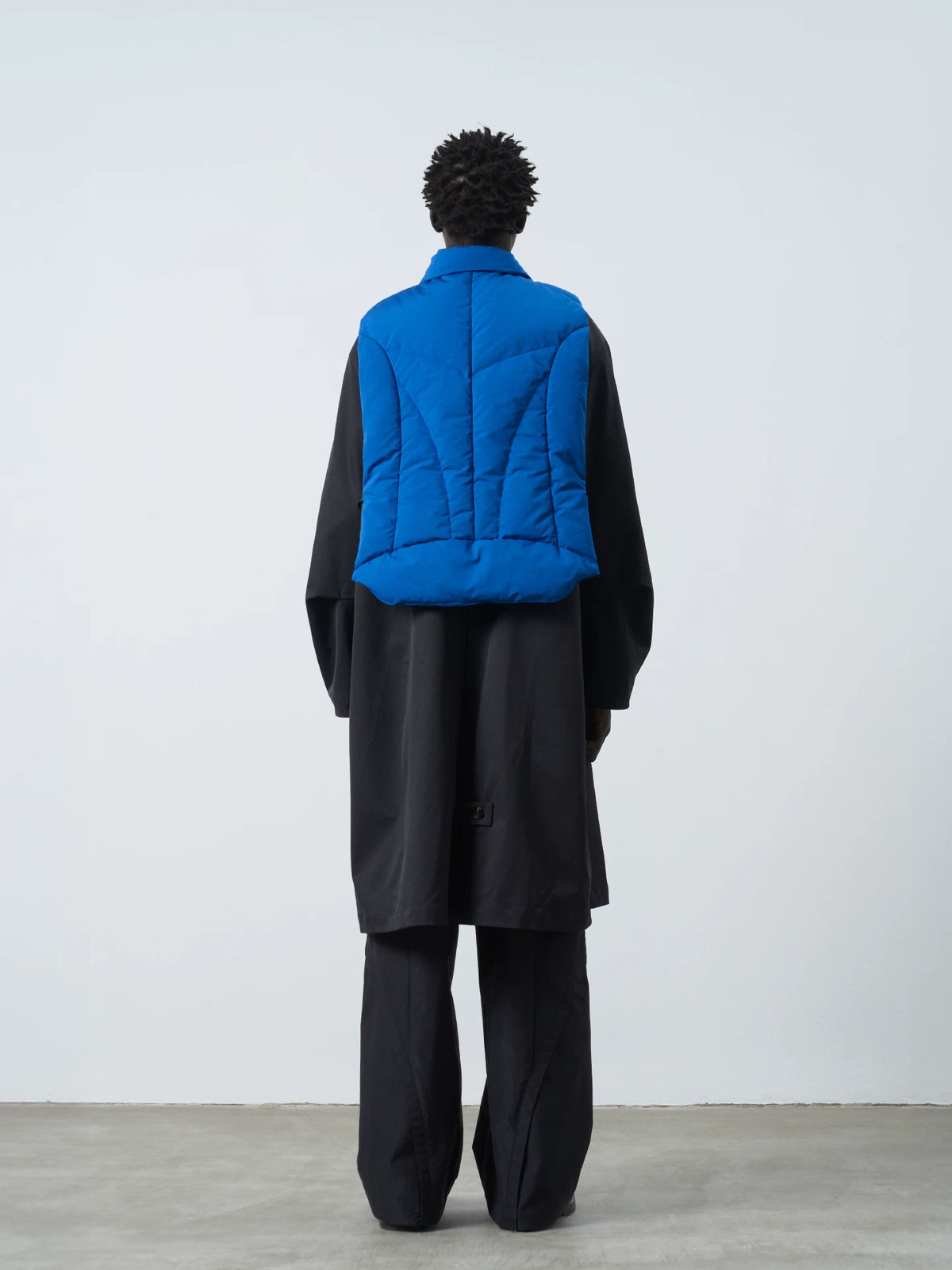 Color Block Puffer Vest blue product view