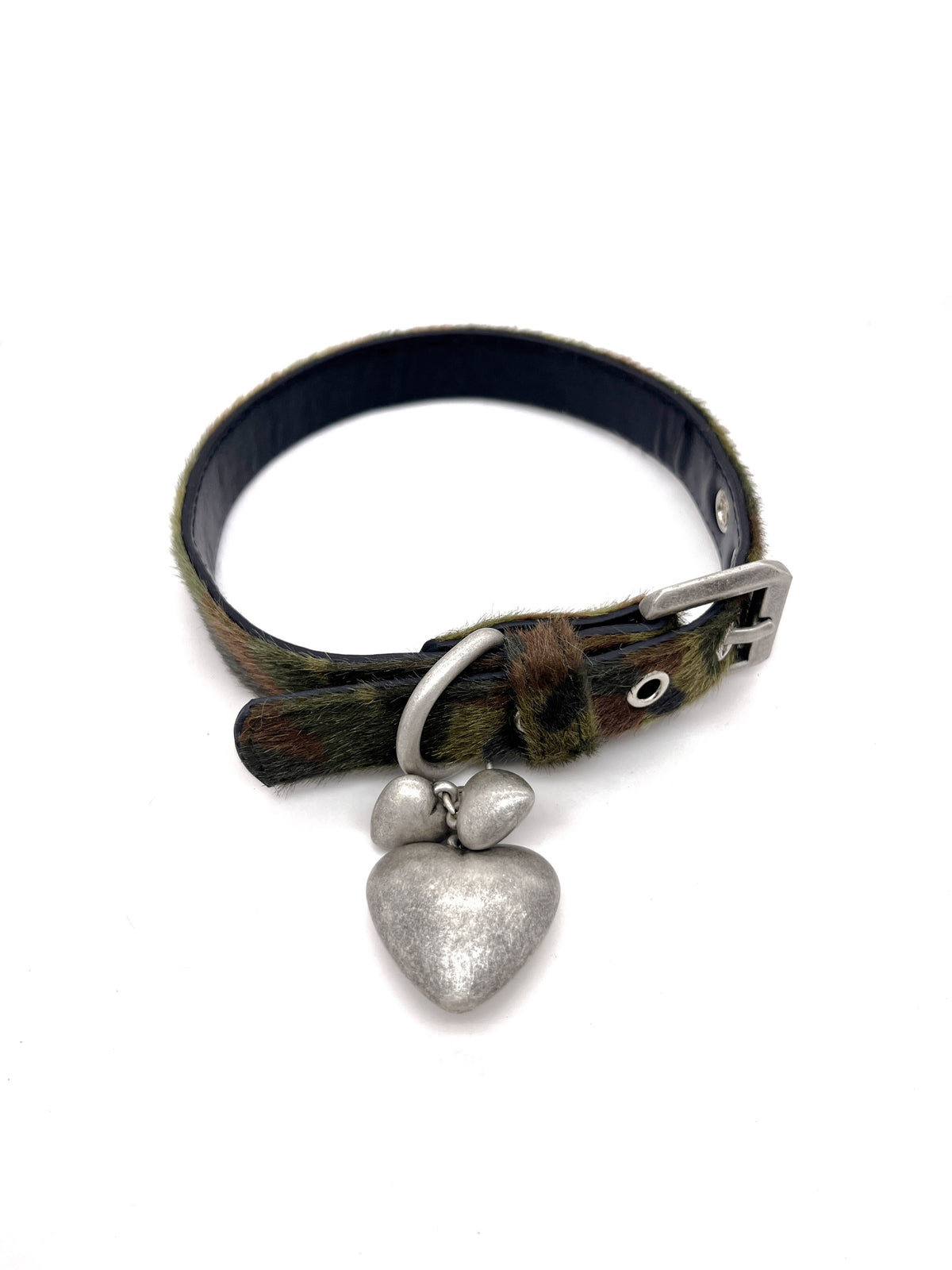 Leopard Print Heart Pendant Choker - view 9