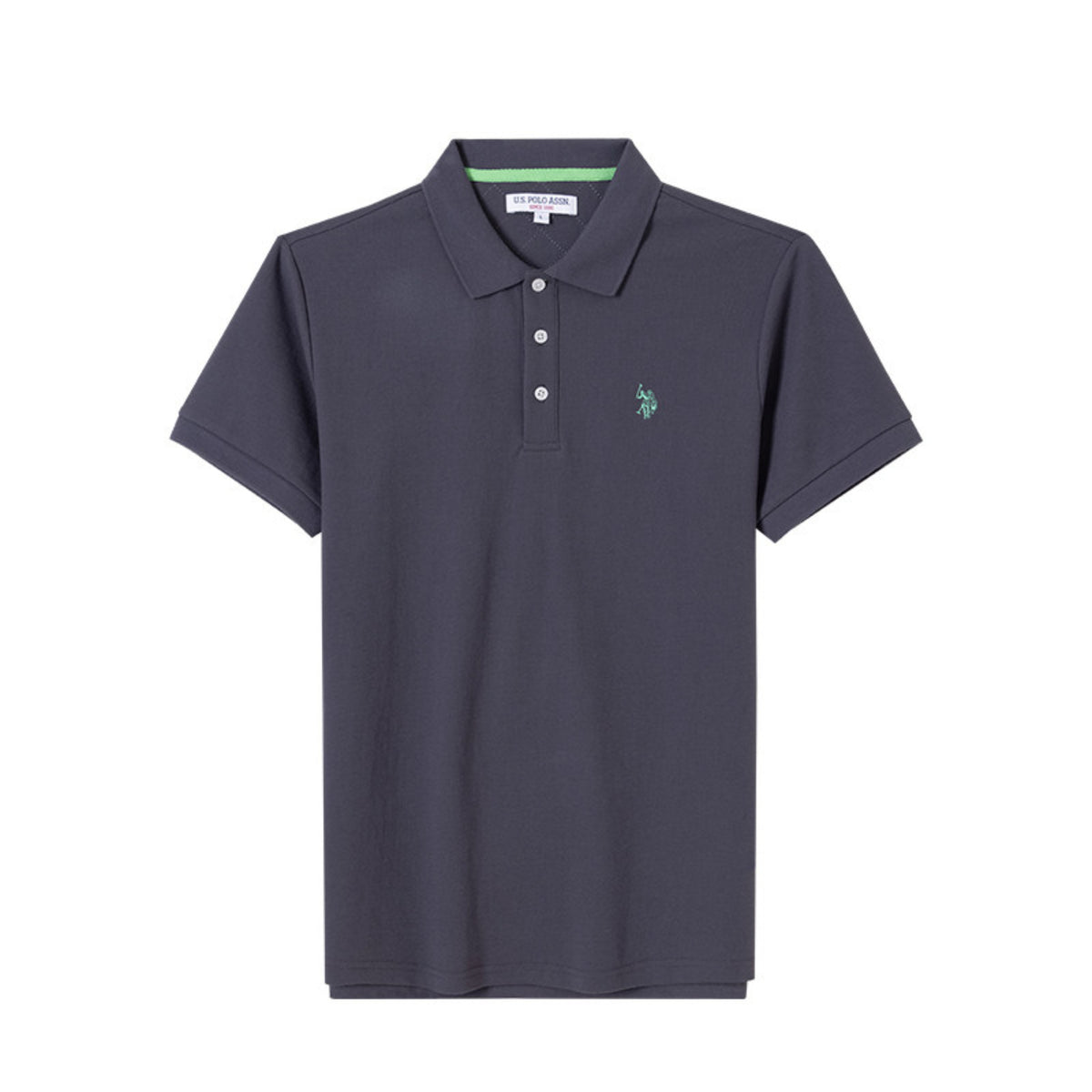 Contrast Collar Tape Cotton Blend Pique Polo Shirt - view 11