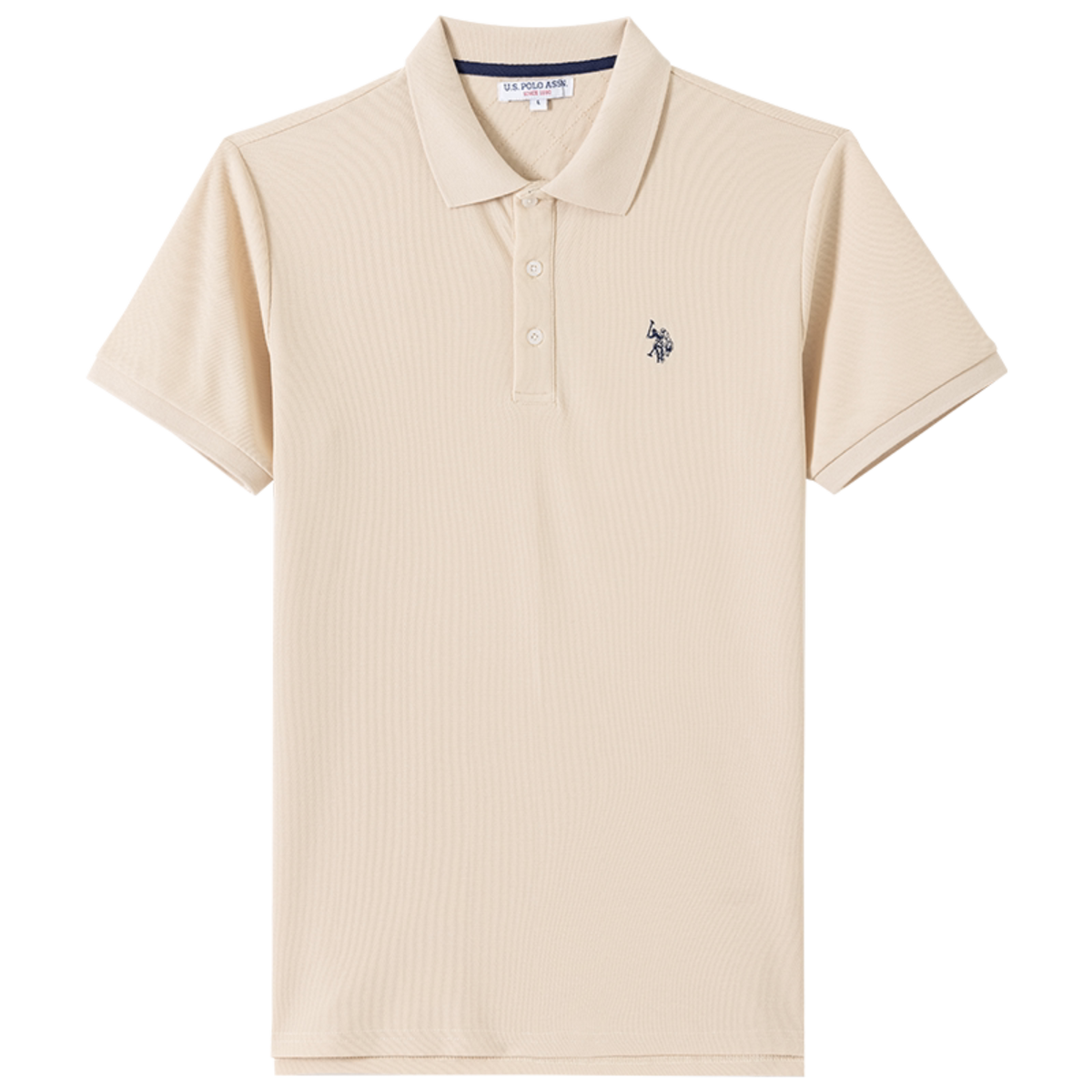 Contrast Collar Tape Cotton Blend Pique Polo Shirt - view 12