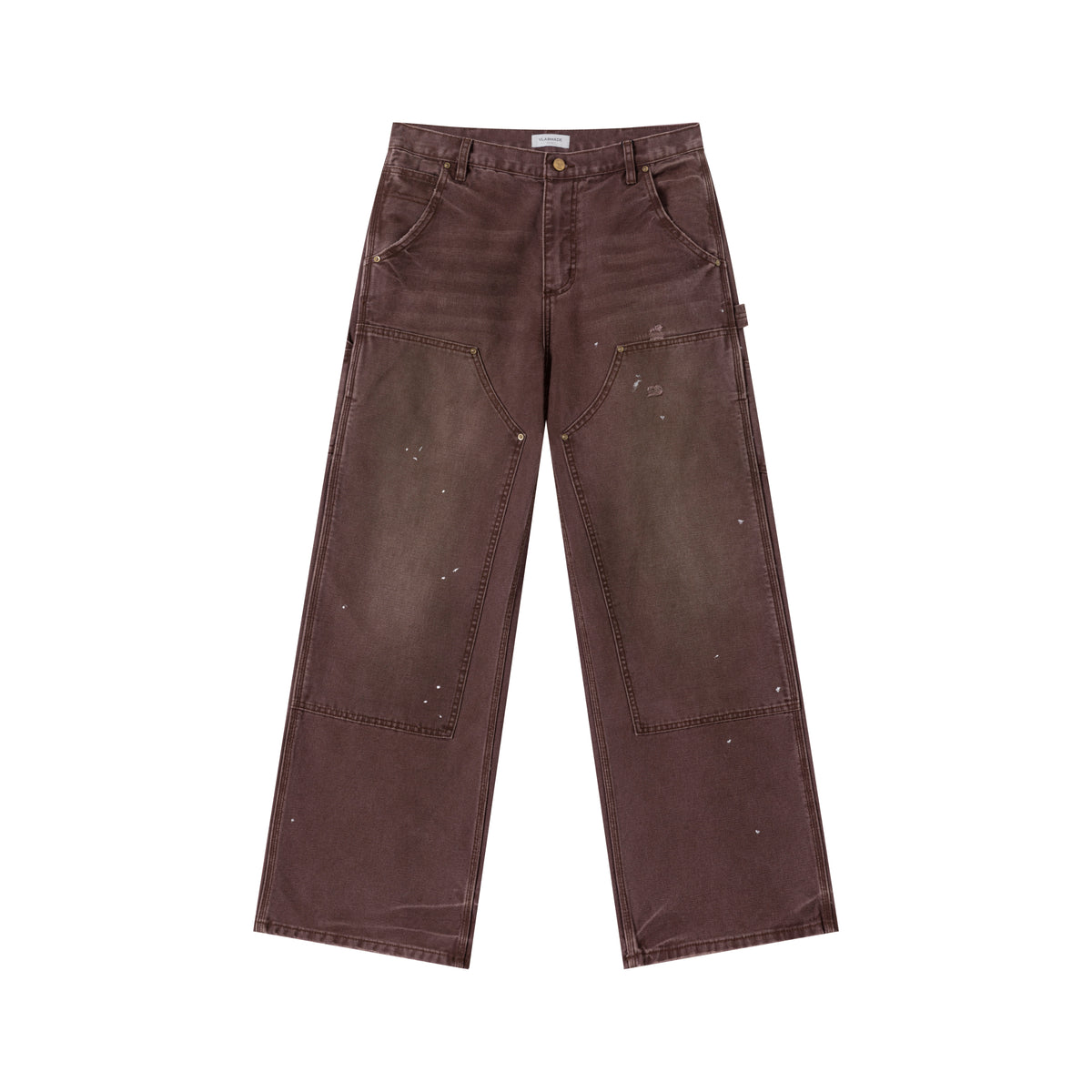 VLABMADE Distressed Double-Knee Work Pants
